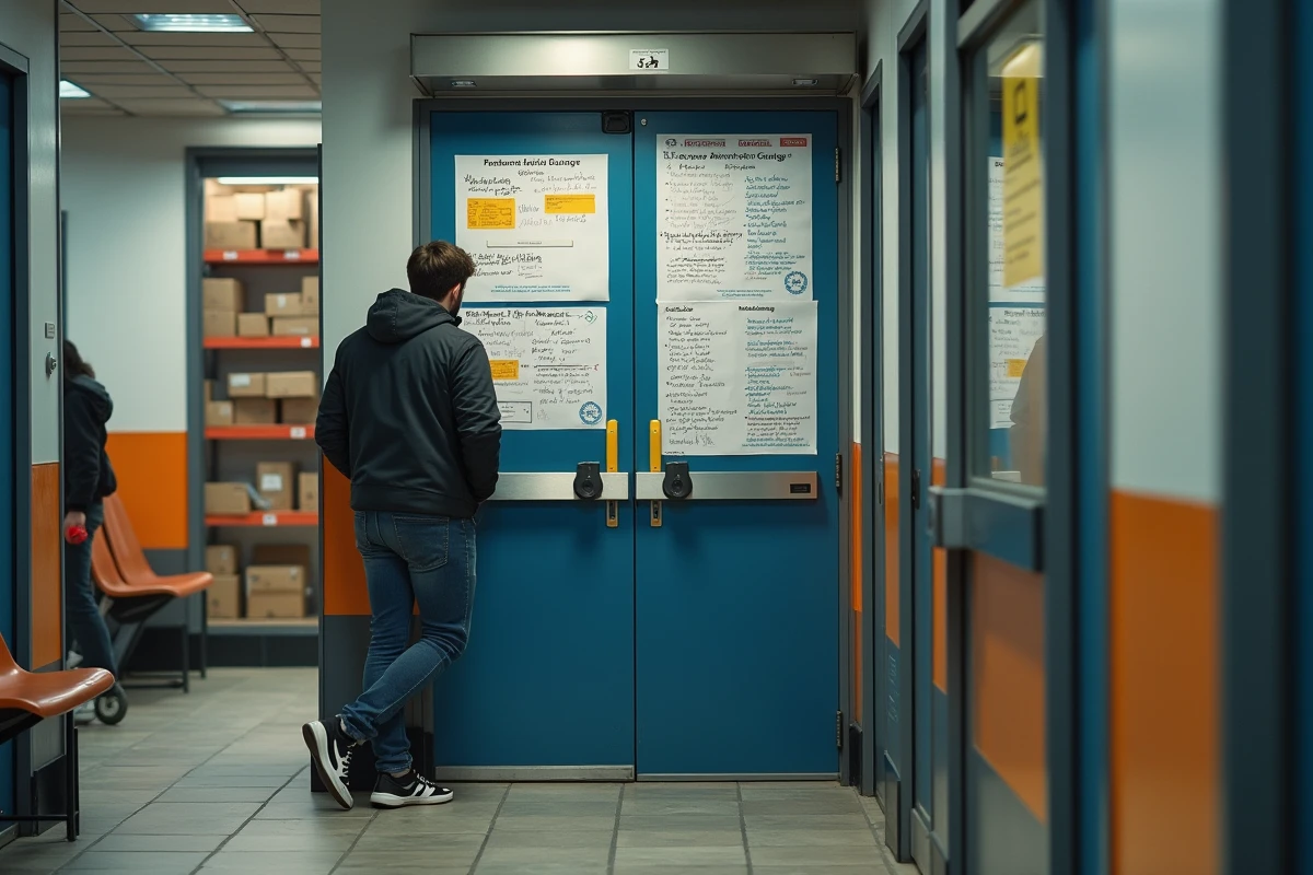 Jeune homme lisant un tableau d